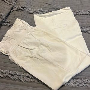 Woman’s Wide Leg White Linen Pants Size Large NWOT